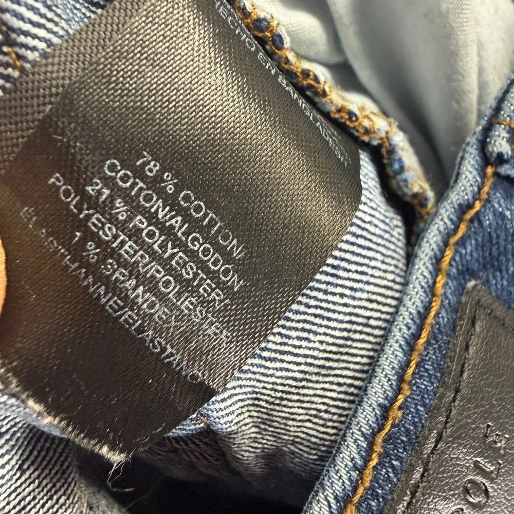 Kenneth Cole Jeans Mens 30x30 Blue Cotton Denim Tapered Workwear Faded Stretch